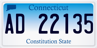 CT license plate AD22135