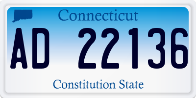 CT license plate AD22136