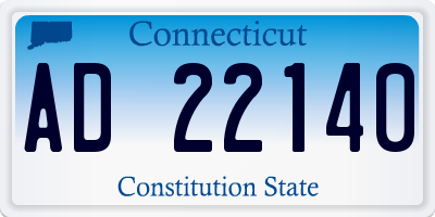 CT license plate AD22140