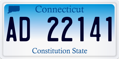 CT license plate AD22141