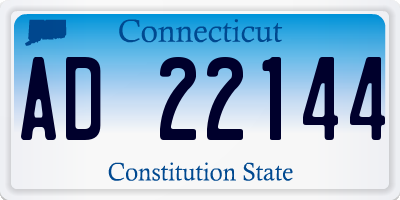 CT license plate AD22144