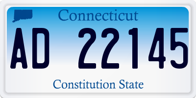 CT license plate AD22145