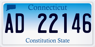 CT license plate AD22146