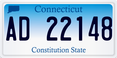 CT license plate AD22148