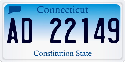 CT license plate AD22149