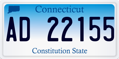 CT license plate AD22155