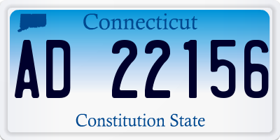 CT license plate AD22156