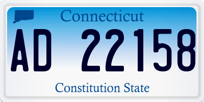 CT license plate AD22158
