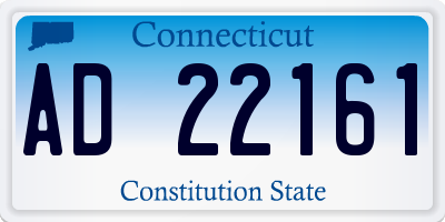 CT license plate AD22161