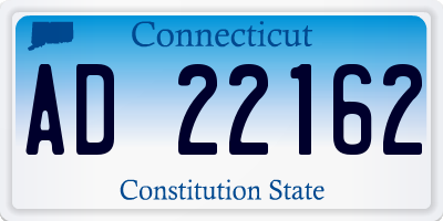 CT license plate AD22162