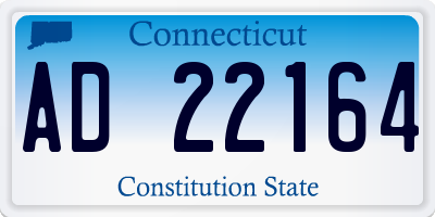 CT license plate AD22164