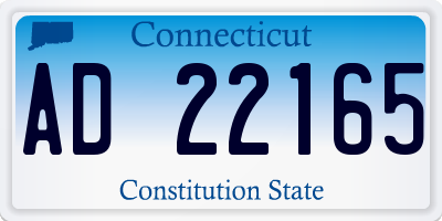 CT license plate AD22165