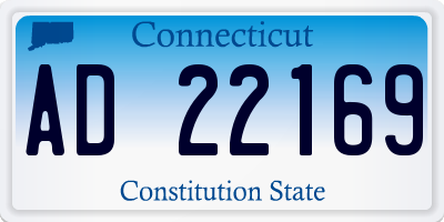 CT license plate AD22169
