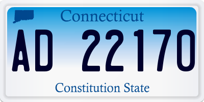 CT license plate AD22170