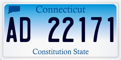 CT license plate AD22171