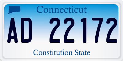 CT license plate AD22172