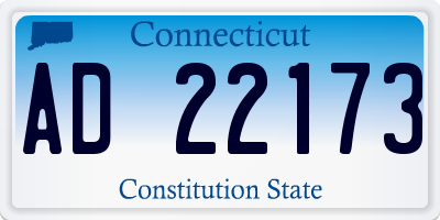 CT license plate AD22173