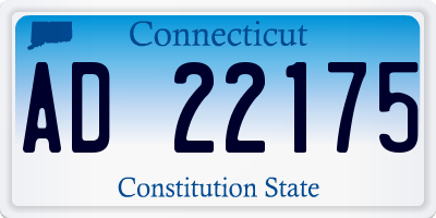 CT license plate AD22175