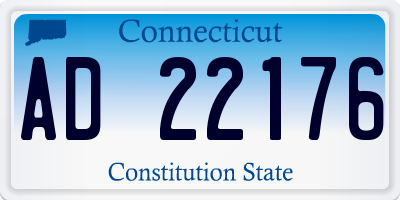 CT license plate AD22176