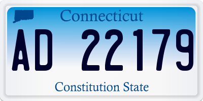 CT license plate AD22179