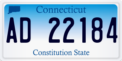 CT license plate AD22184