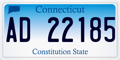 CT license plate AD22185