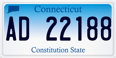 CT license plate AD22188
