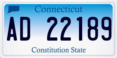 CT license plate AD22189