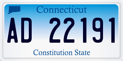 CT license plate AD22191