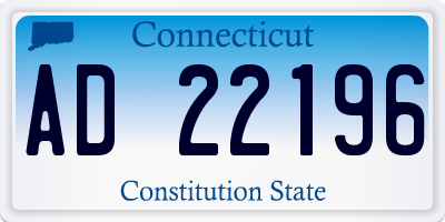 CT license plate AD22196
