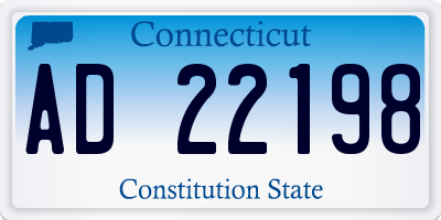 CT license plate AD22198