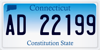 CT license plate AD22199