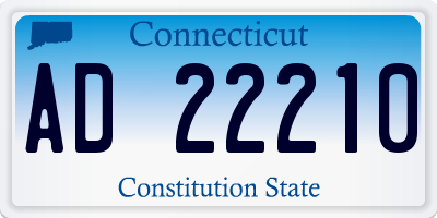CT license plate AD22210
