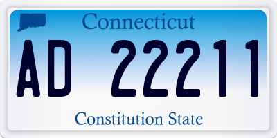 CT license plate AD22211