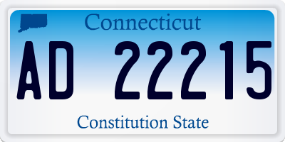 CT license plate AD22215