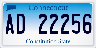 CT license plate AD22256