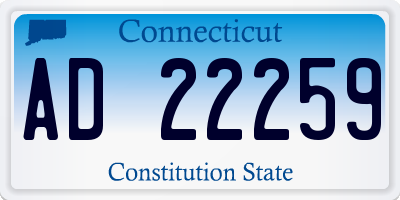 CT license plate AD22259