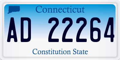 CT license plate AD22264