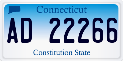 CT license plate AD22266