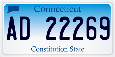 CT license plate AD22269