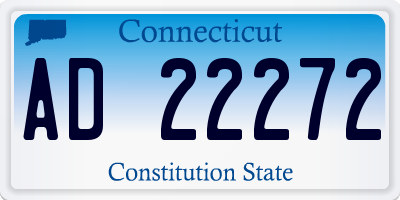 CT license plate AD22272