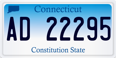 CT license plate AD22295