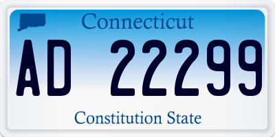 CT license plate AD22299