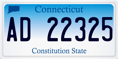 CT license plate AD22325