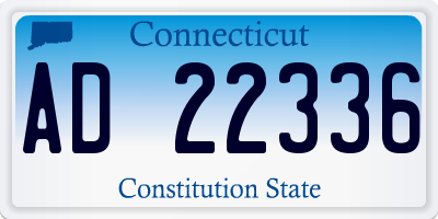CT license plate AD22336