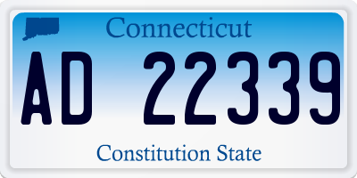 CT license plate AD22339
