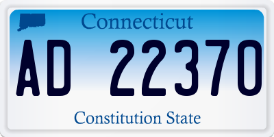 CT license plate AD22370
