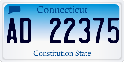 CT license plate AD22375