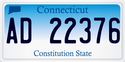 CT license plate AD22376