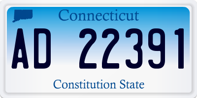 CT license plate AD22391